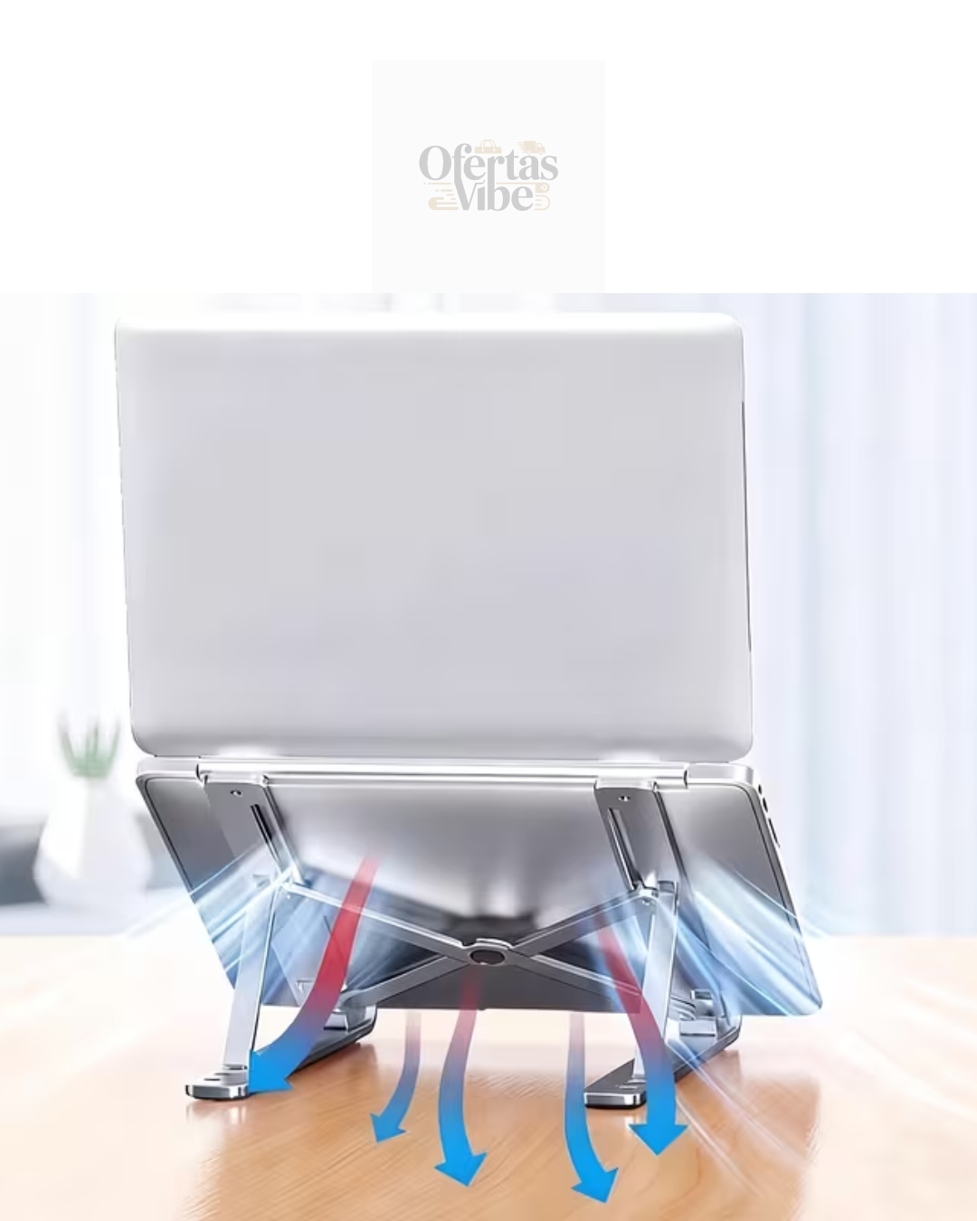 Soporte de aluminio plegable para laptop