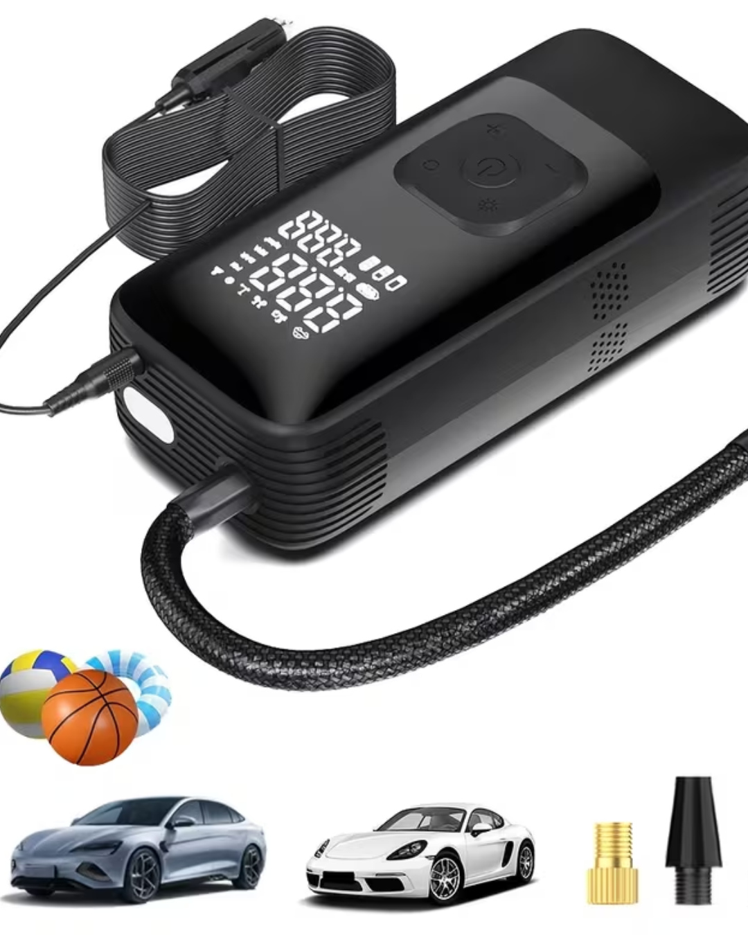 INFLADOR PORTATIL 12UV PARA LLANTAS DE AUTOMOVIL