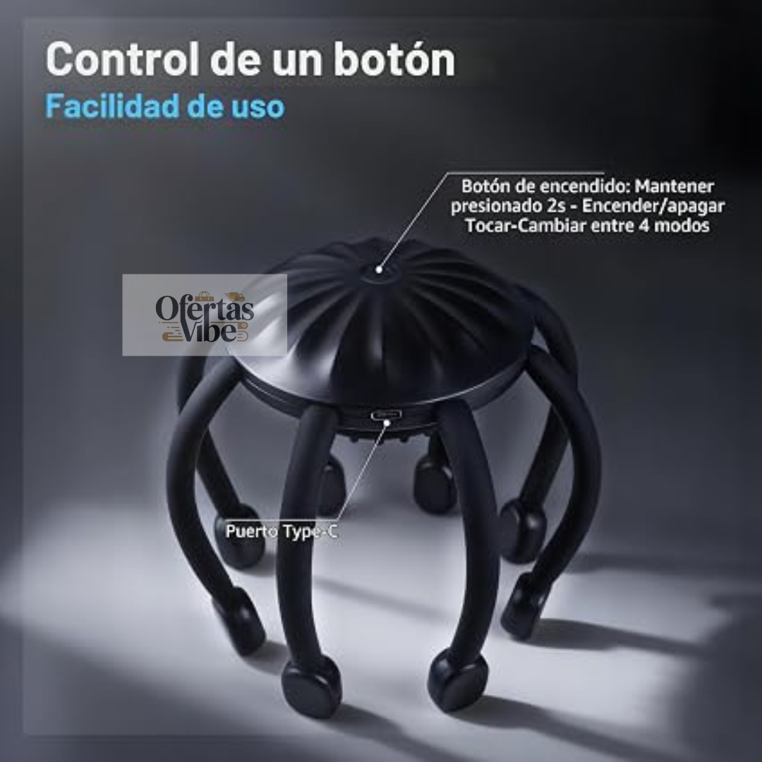 MASAJEADOR CRANEAL ELÉCTRICO PULPO