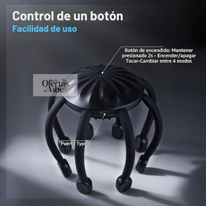MASAJEADOR CRANEAL ELÉCTRICO PULPO